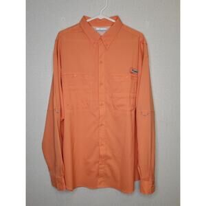 Columbia Performance Fishing Gear Button Up Pink Men’s Size X-Large PFG Shirt